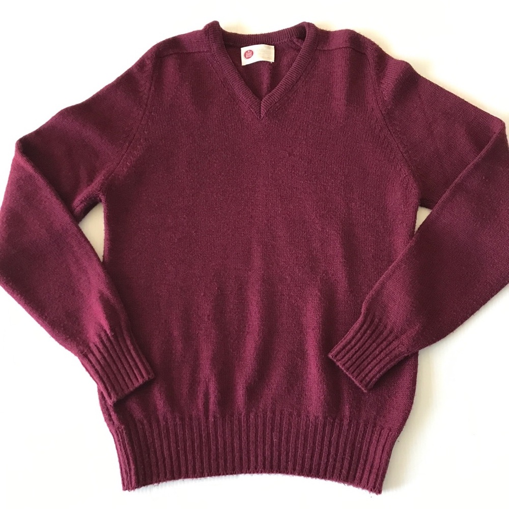 Sears Kings Road Acrylic/Lambswool V neck Sweater Mens Large